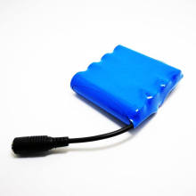 Rechargeable 1s4p 3.7V 18650 10400mAh/11200mAh Lithium Ion Battery Pack with BMS and Connector